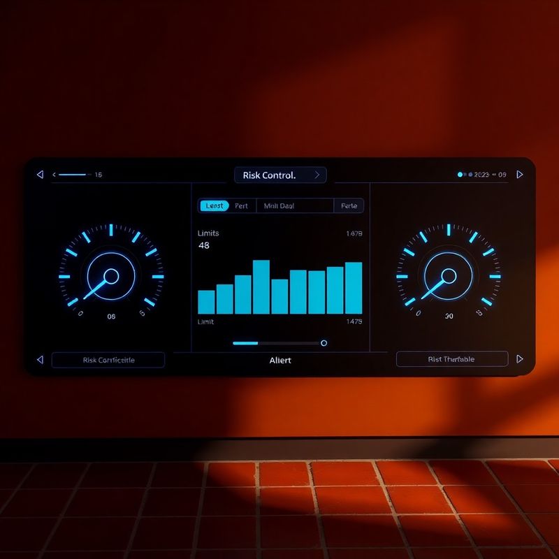Panel de controles de riesgo con umbrales configurables